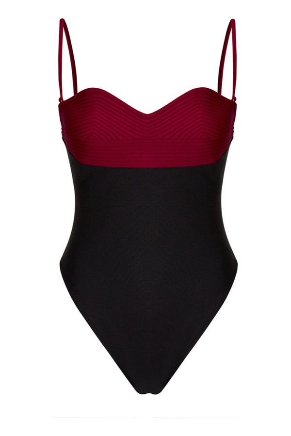 Kiss Swimsuit Blk-Red