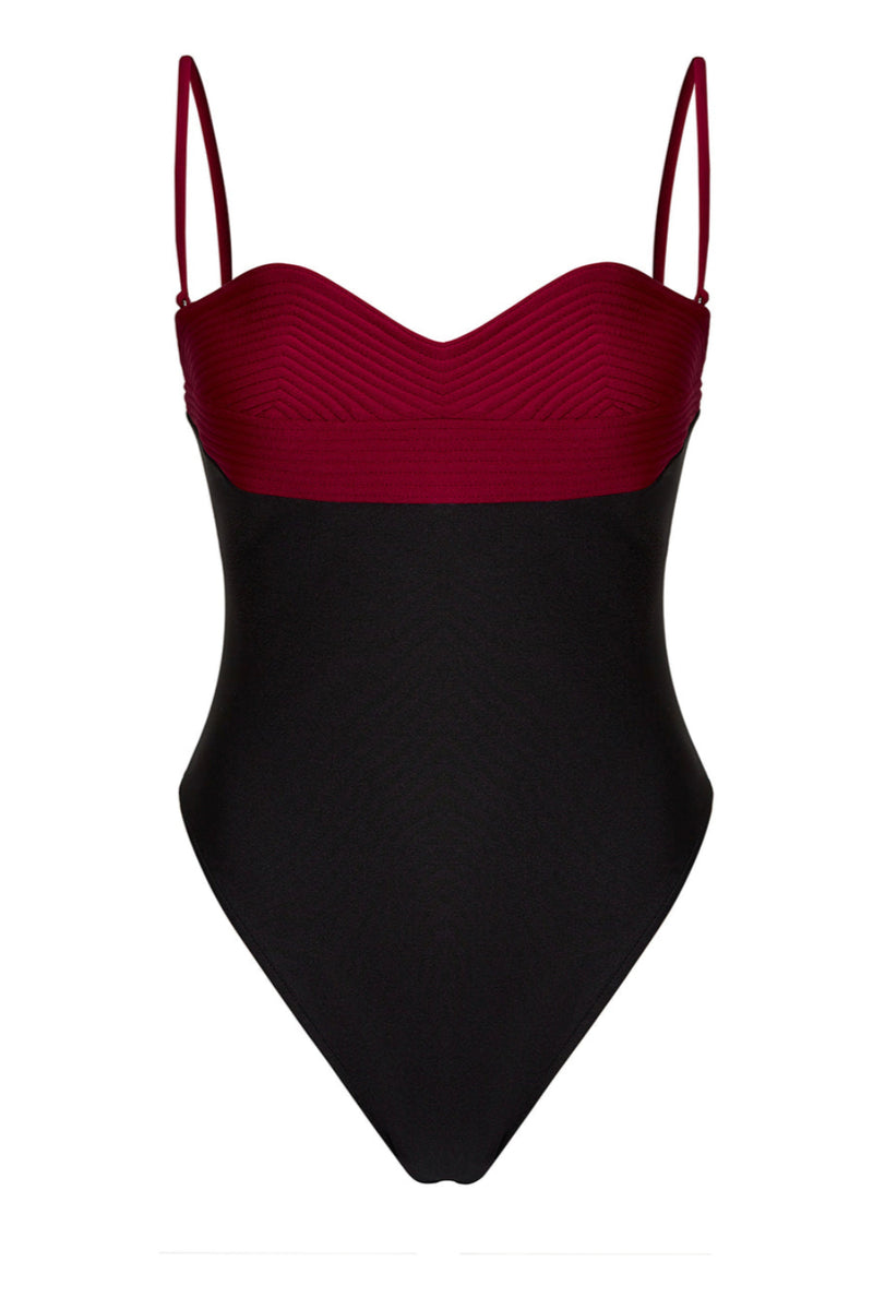 Kiss Swimsuit Blk-Red