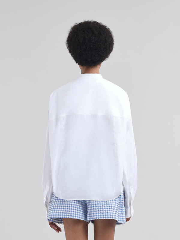 Mandarin Collar Shirt with Marni Symbol