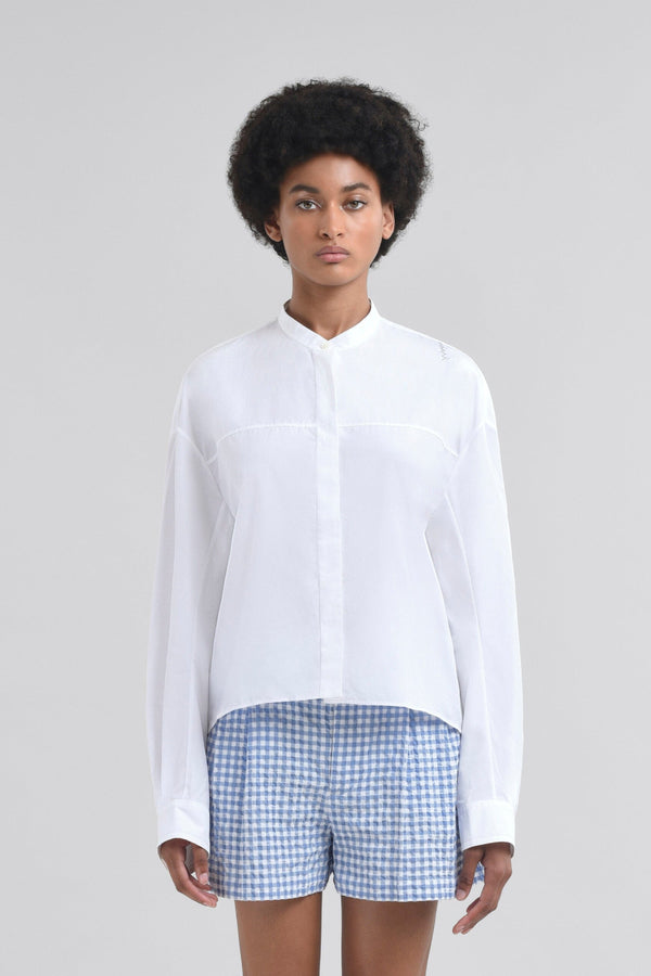 Mandarin Collar Shirt with Marni Symbol