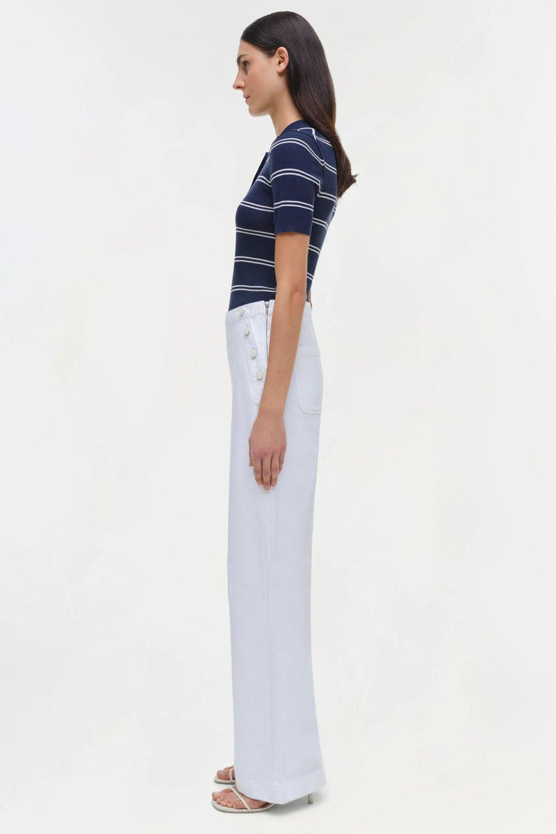 Matty SS Polo Midnight Stripe