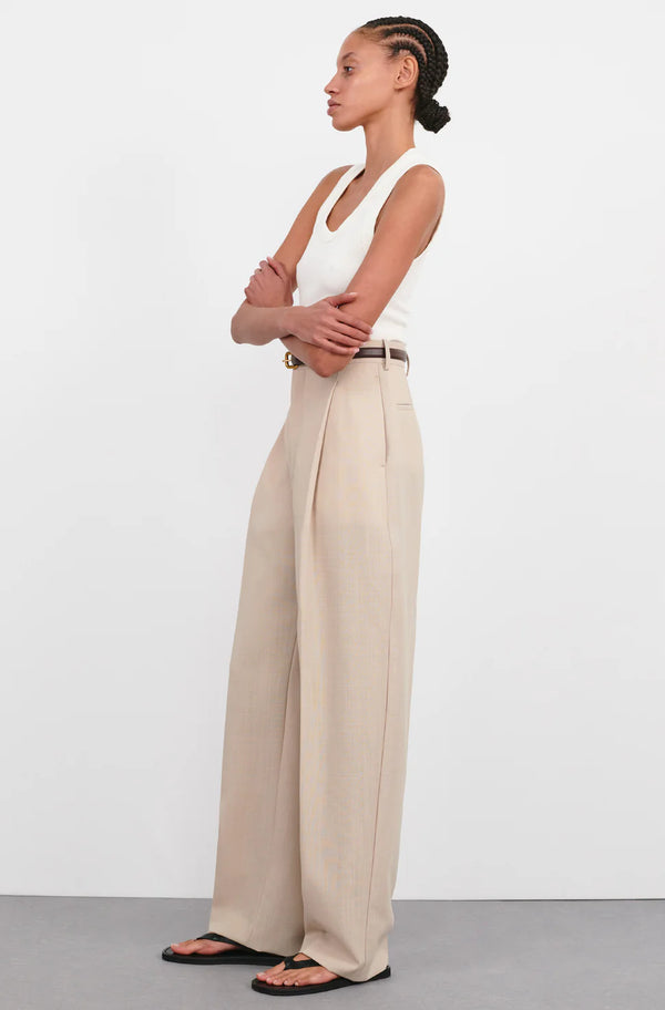 Mid Rise Trouser Sand