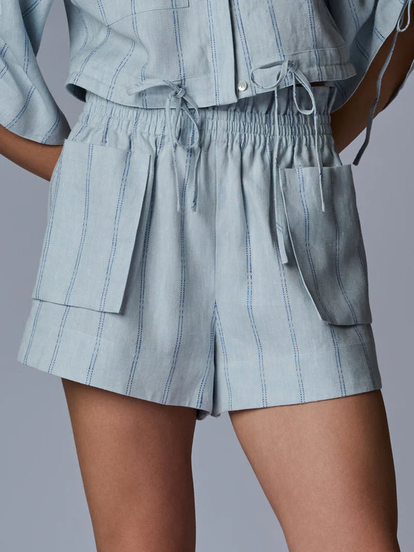 Mira Short Blue Stripe