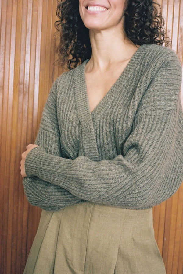 Monaco Cardigan Moss Green
