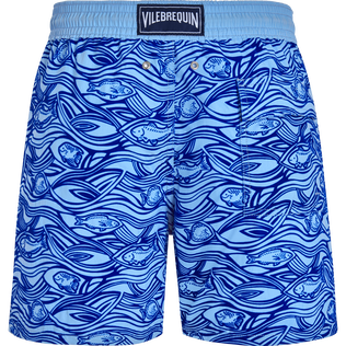 Moorea Blue Flax Flower Flocked Aquarium