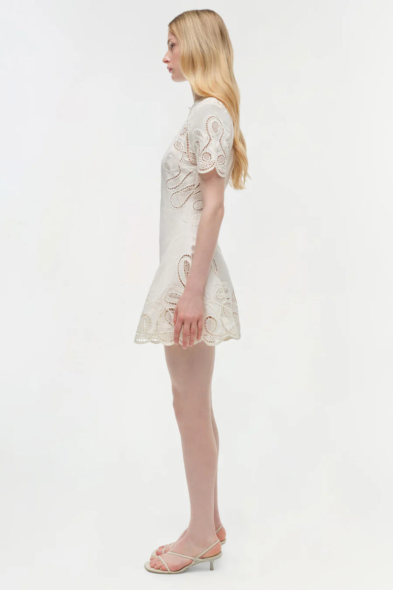 Morrigan Linen Mini Dress Ivory