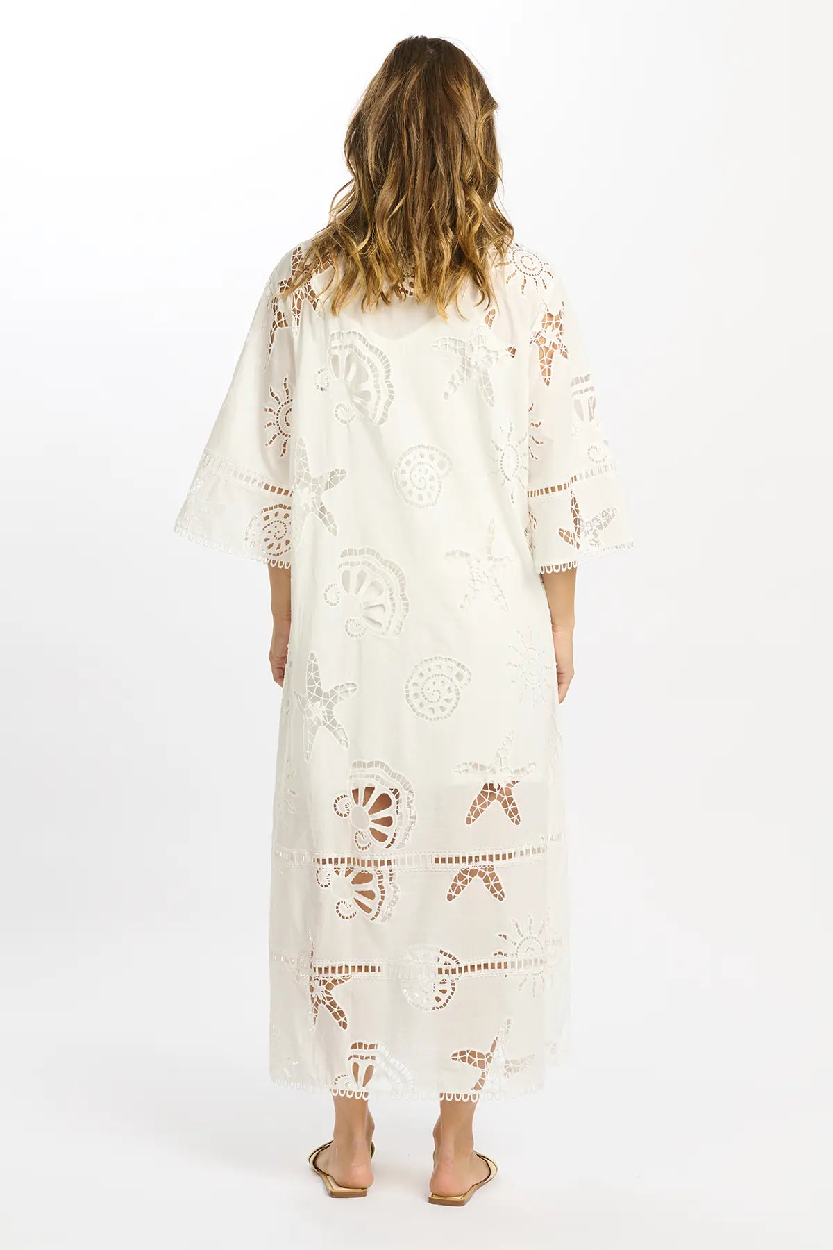 sachin and babi light blue dress Hopewell Coral Printed V-Neck Lorena Caftan