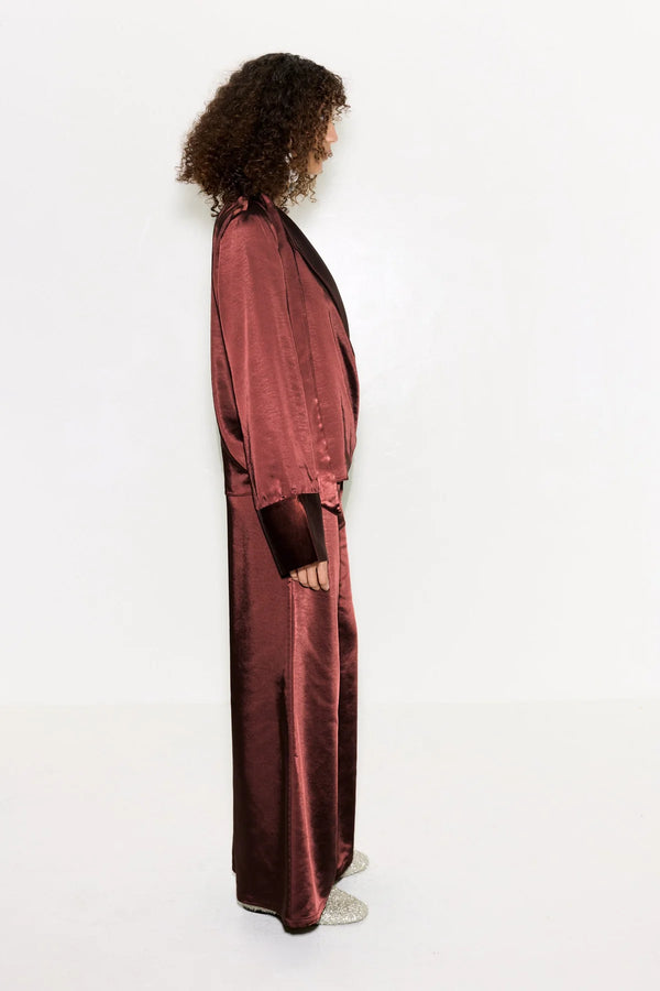 Nella Satin Wide Leg Pant