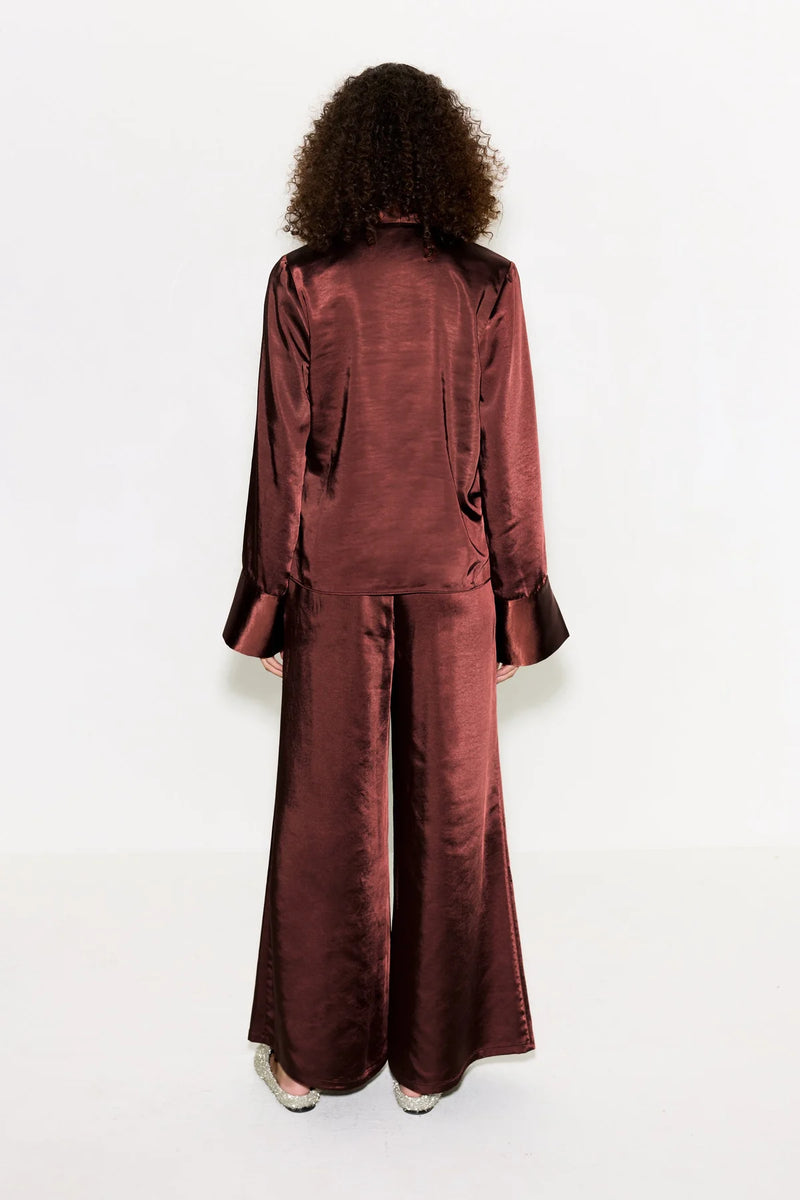 Nella Satin Wide Leg Pant