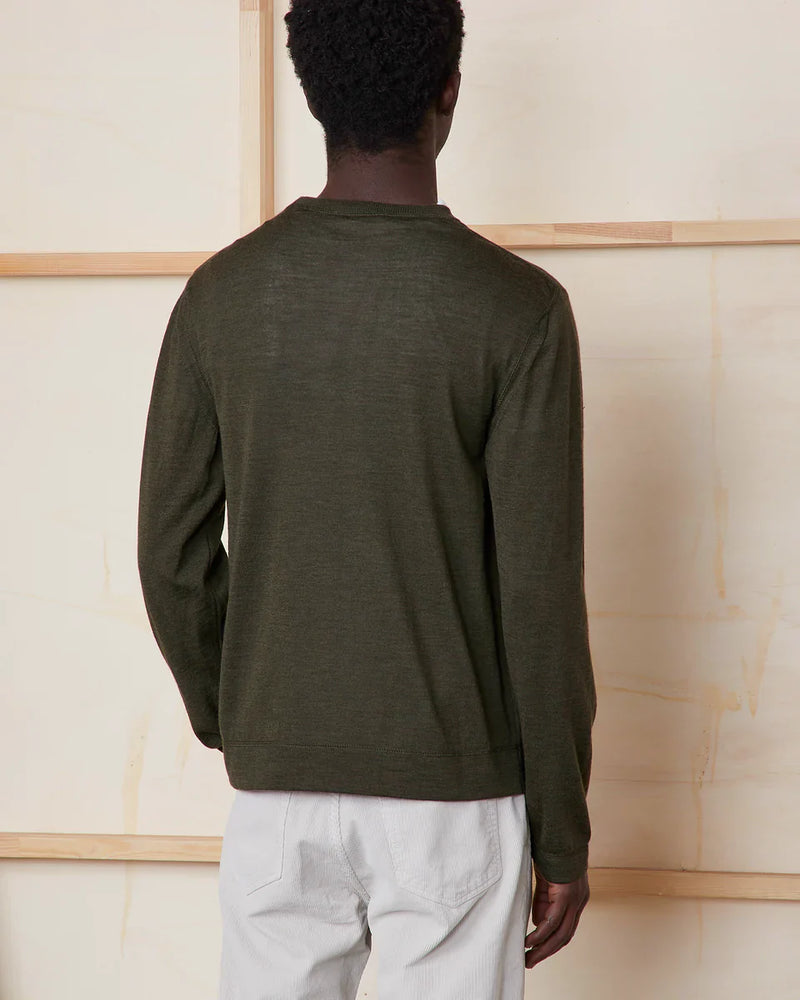 Nemo Sweater Italian Merino Wool Olive Night