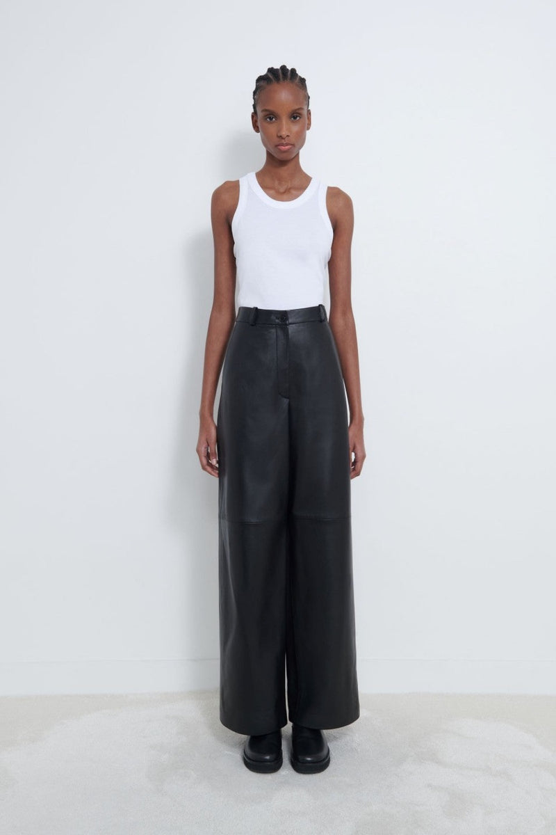 Noro Wide Leg Leather Pants