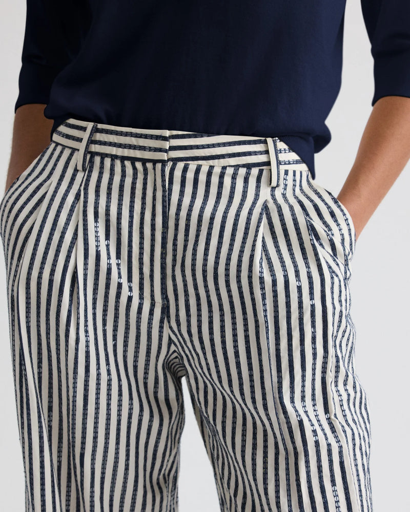 Sulli Trouser Indigo-White