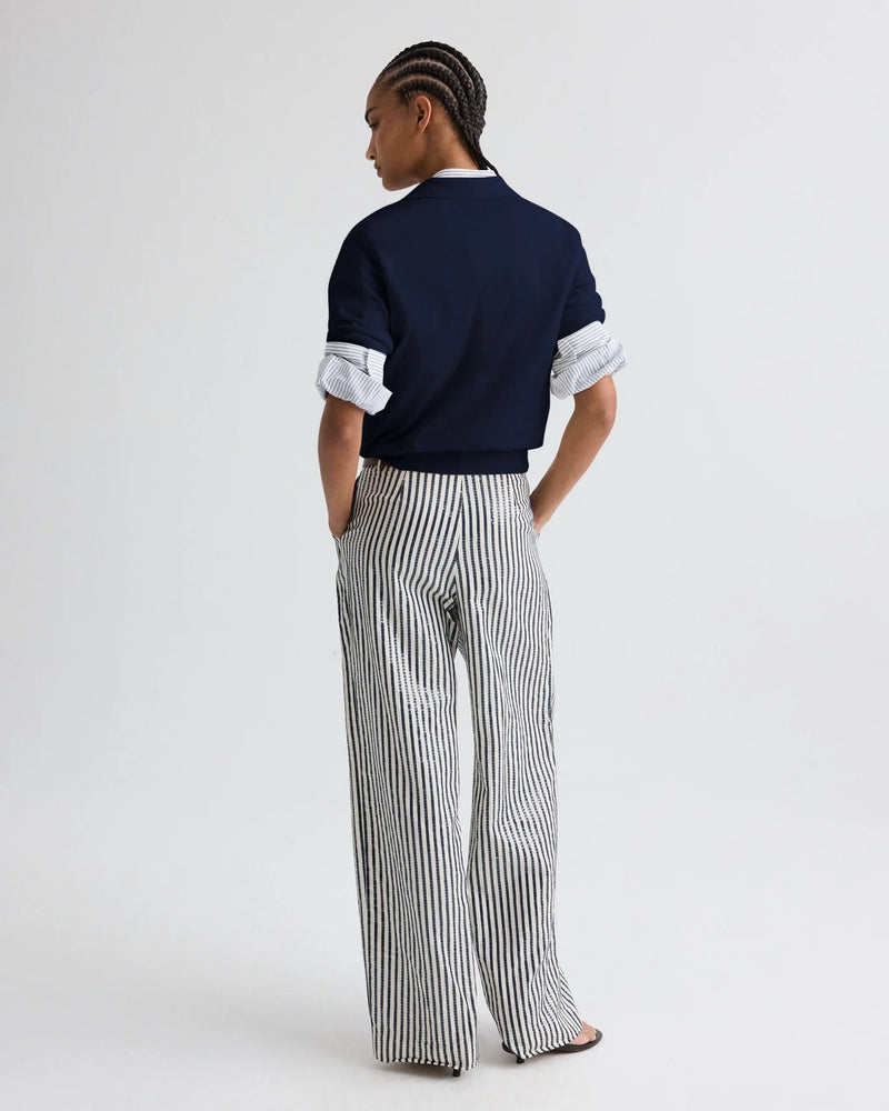 Sulli Trouser Indigo-White