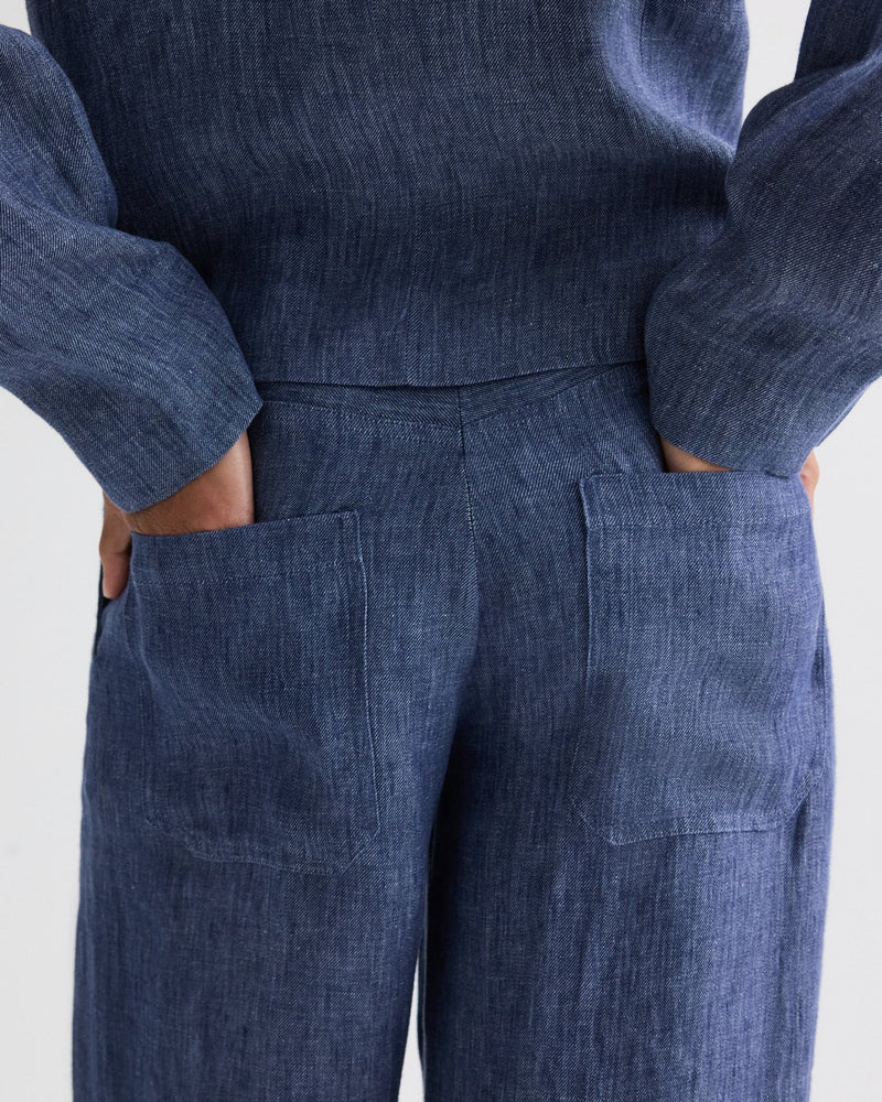 Dylan Pant in Washed Hemp Denim