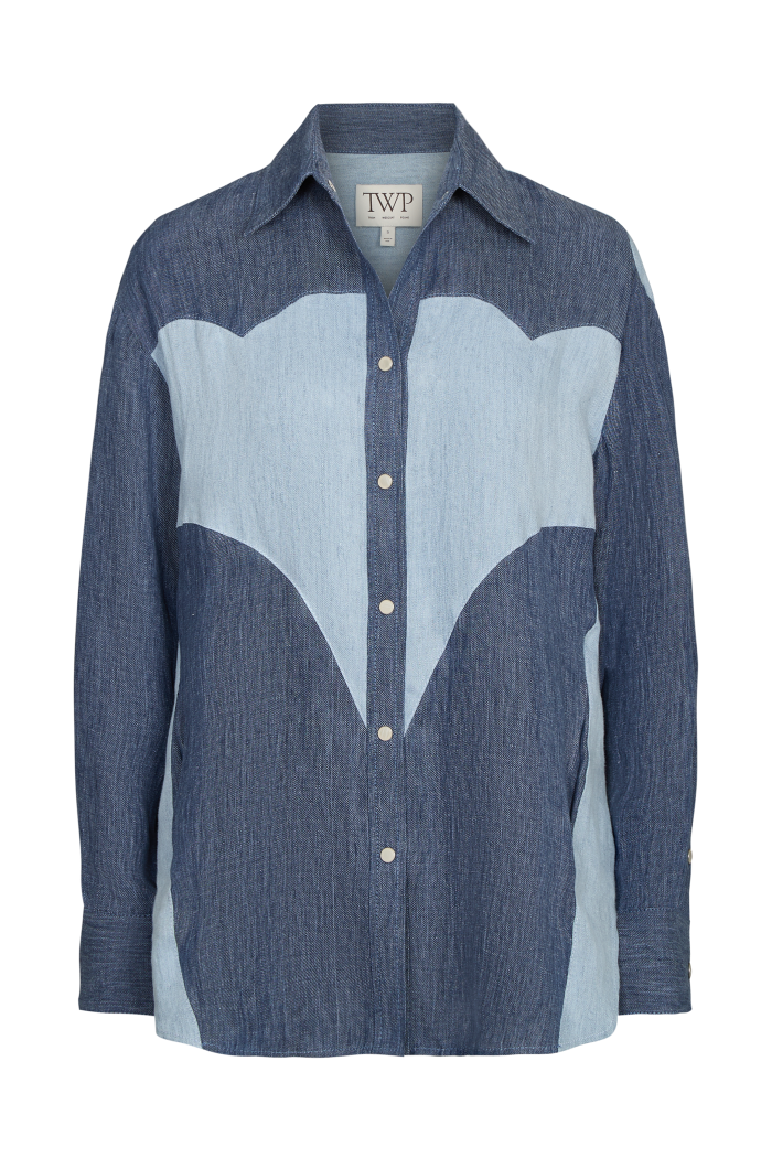 Austin Shirt in Washed Hemp Denim