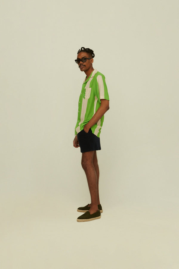 Emerald Stripe Viscose Shirt