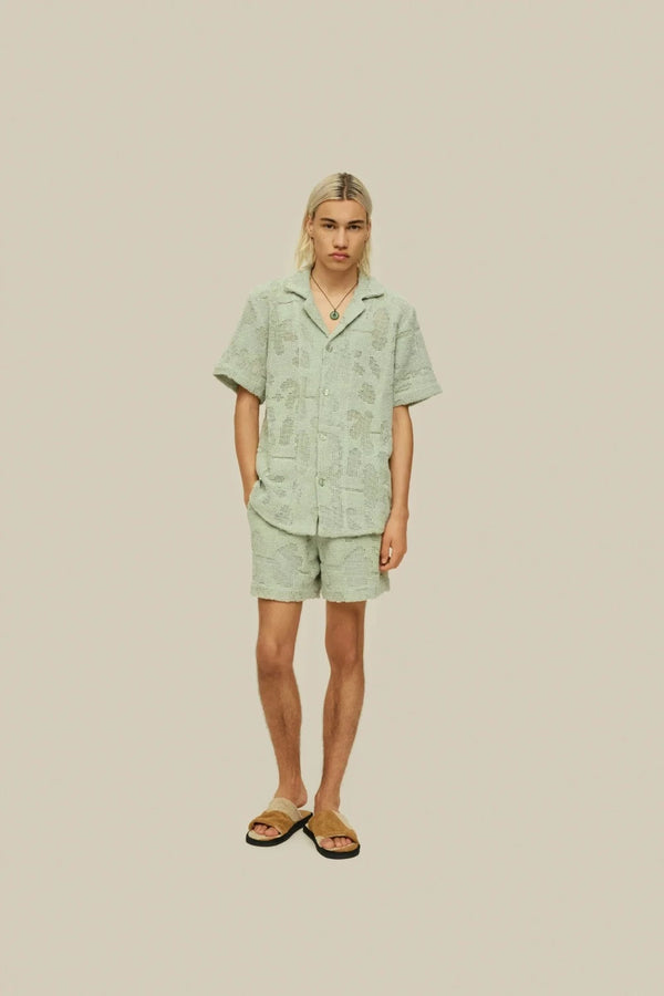 Galbanum Crochet Shorts