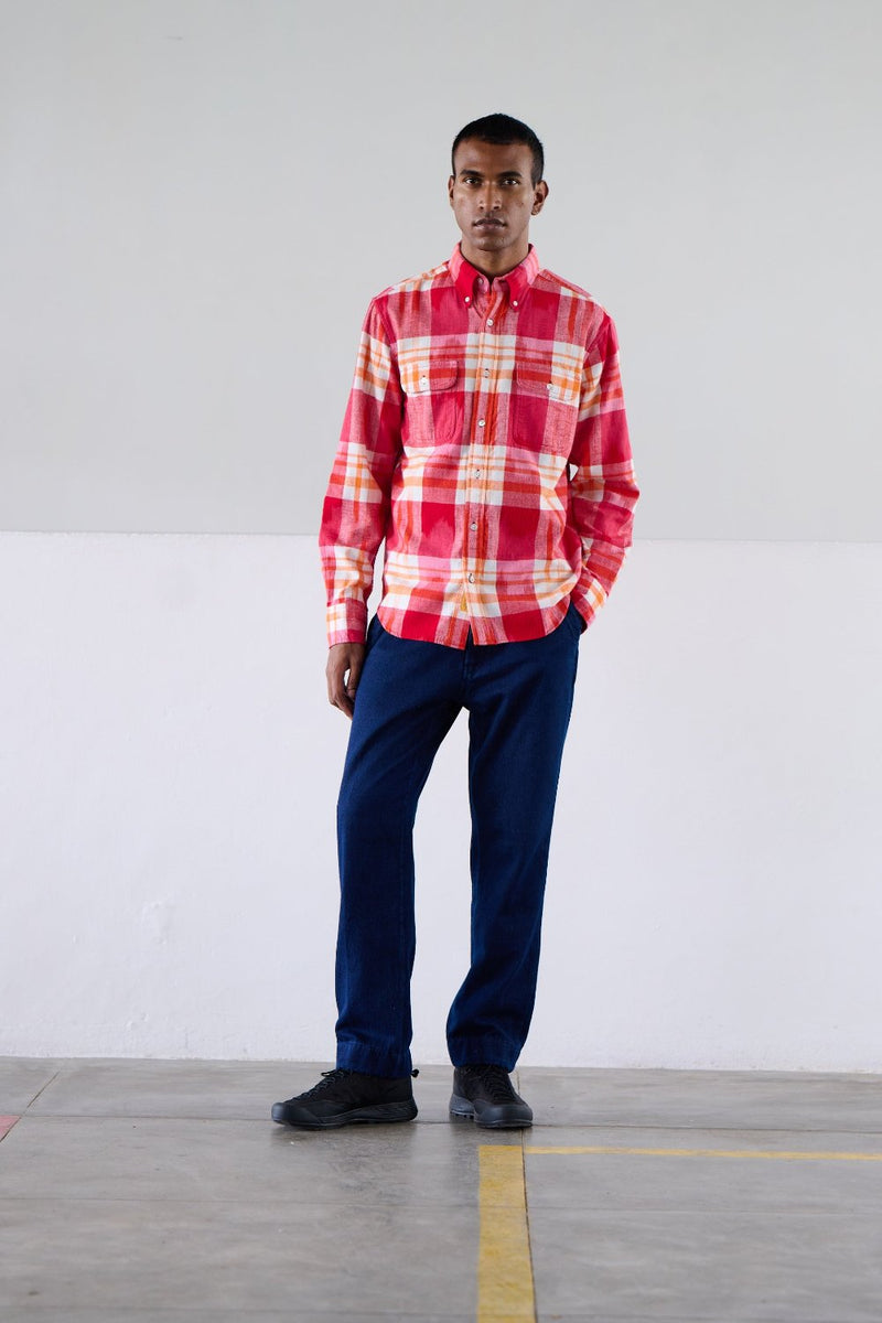 No128 Twin Flap Pocket Button Down Collar Shirt