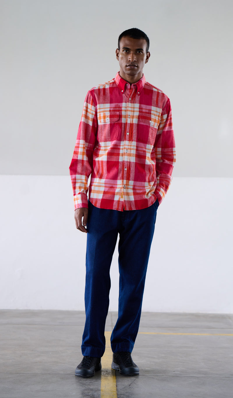 No128 Twin Flap Pocket Button Down Collar Shirt