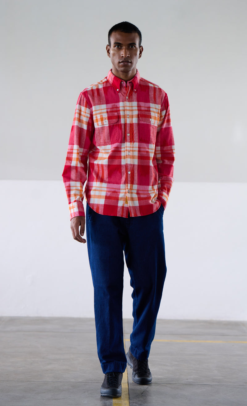 No128 Twin Flap Pocket Button Down Collar Shirt