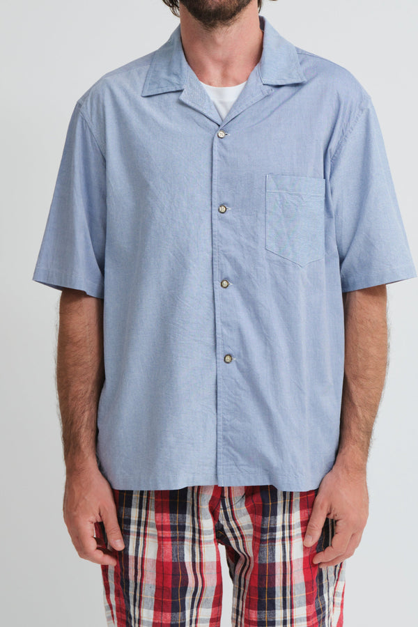 Oxford SS Open Collar Shirt