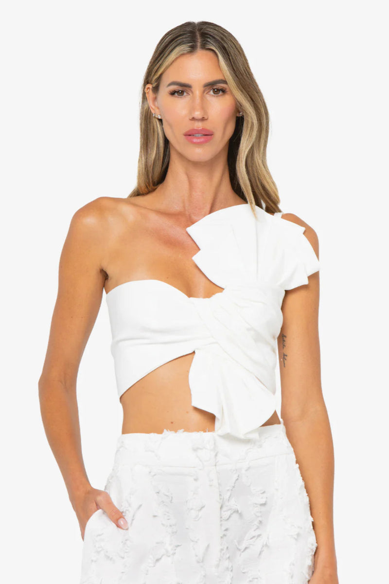Oyster Top in Stretch Denim