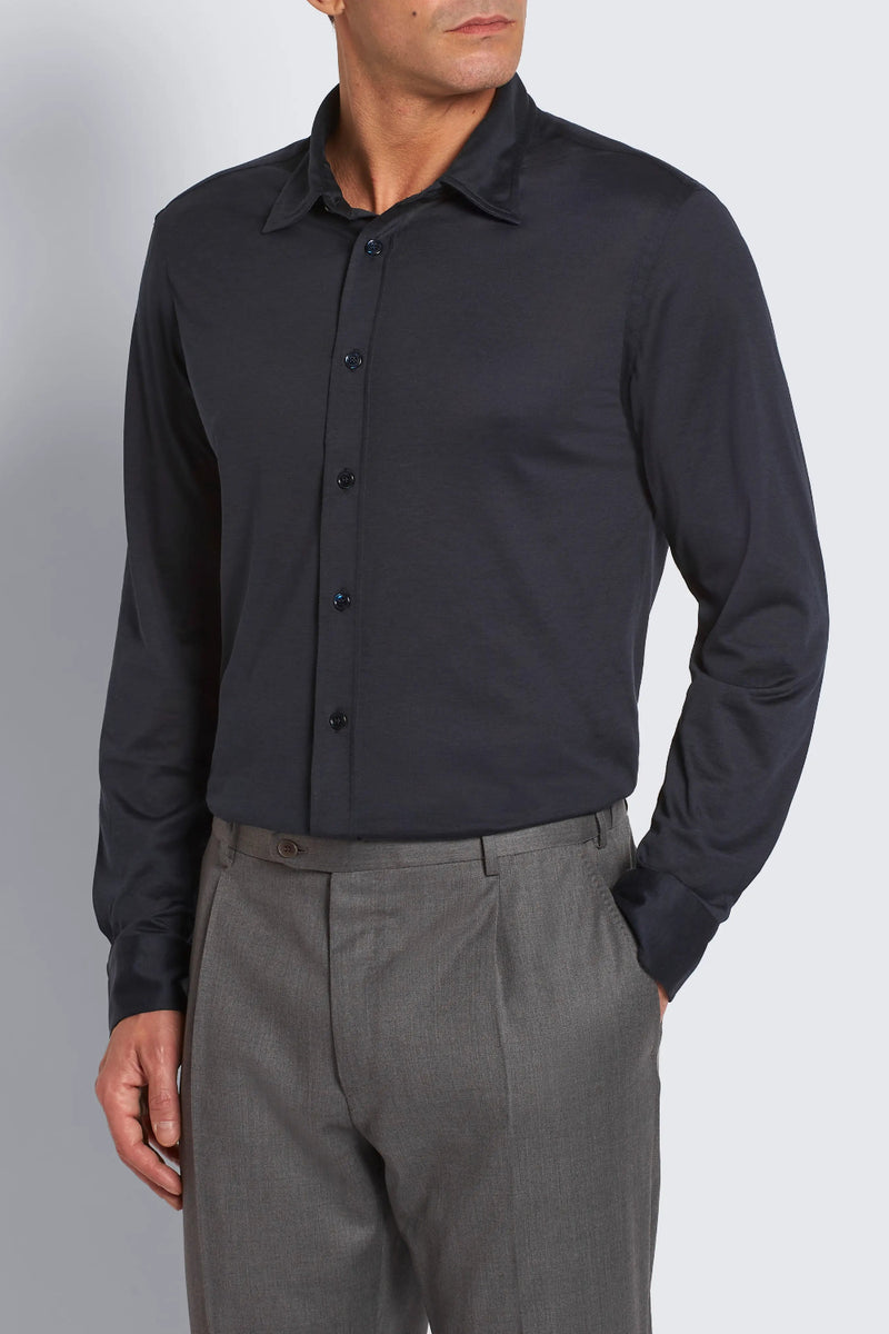 Shirt Sus Cotton Gassed Navy