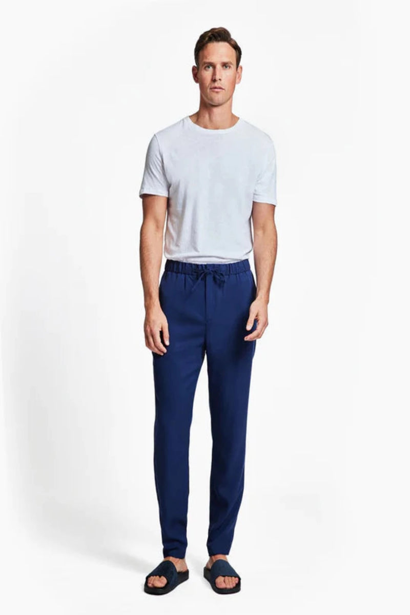 Oscar Linen Chinos Navy