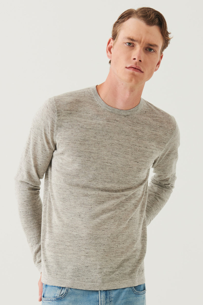 LS Linen/ Silk Crew Neck Sweater