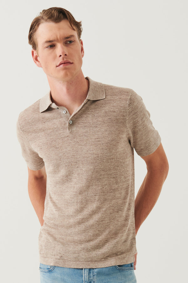 SS Linen/ Silk Button Polo