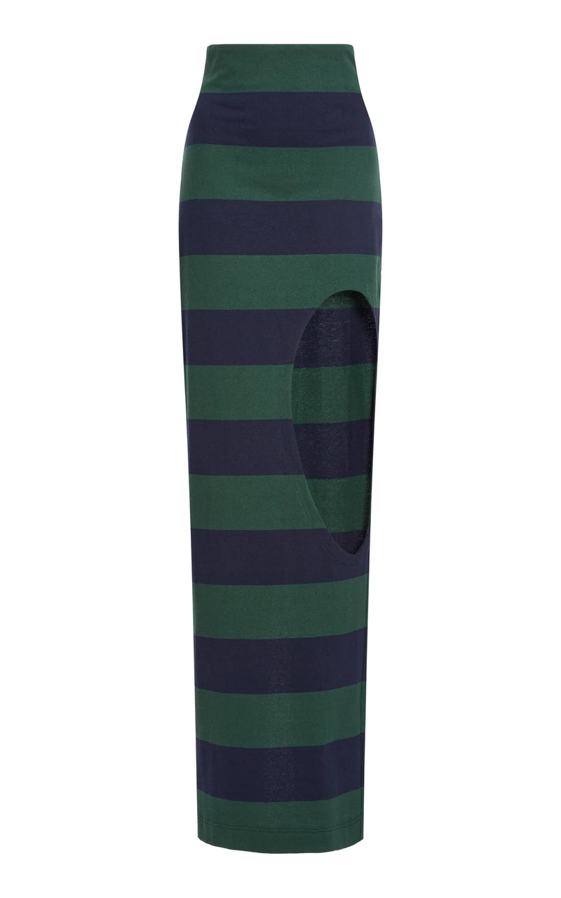 Pencil Skirt with Emerald Cut Out