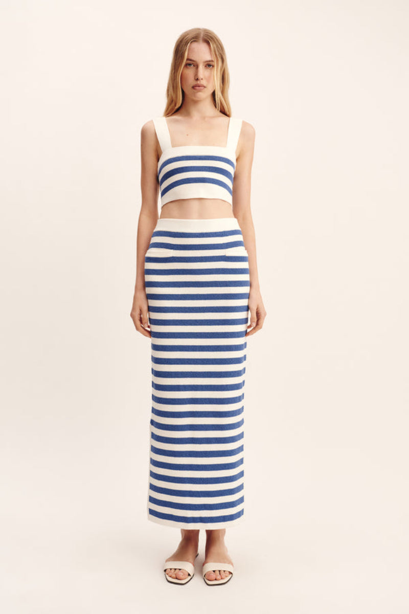 Ari Skirt Blue Stripe