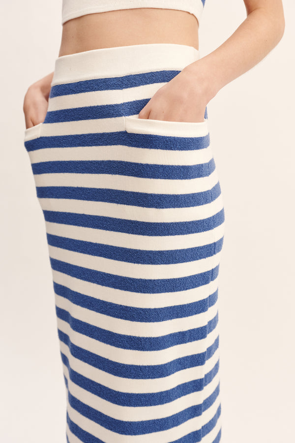 Ari Skirt Blue Stripe