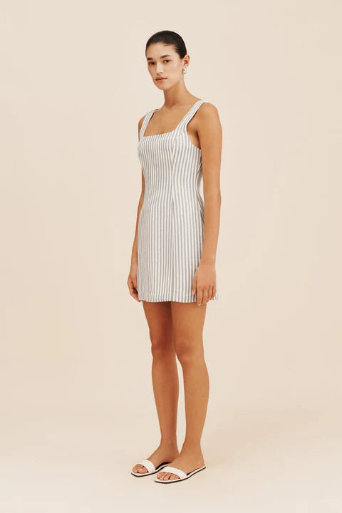 Diana Mini Dress Seagrass Stripe