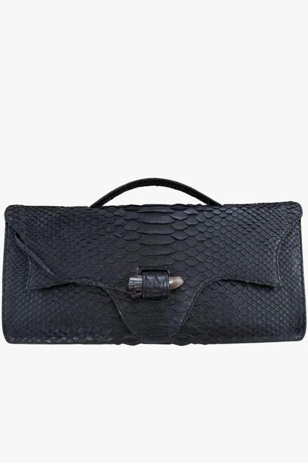 Coco Clutch Black Python