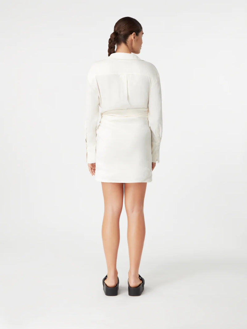 Puno Linen Mini Dress Ivory