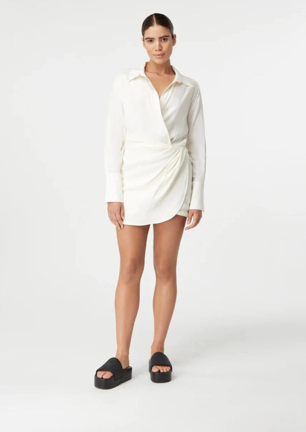 Puno Linen Mini Dress Ivory