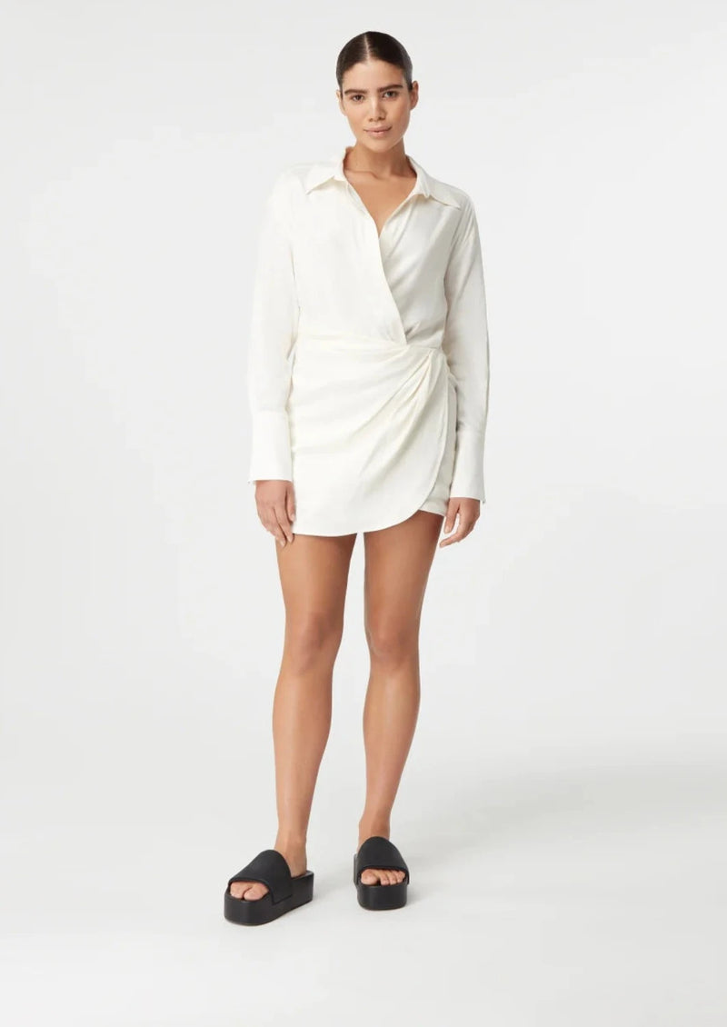Puno Linen Mini Dress Ivory