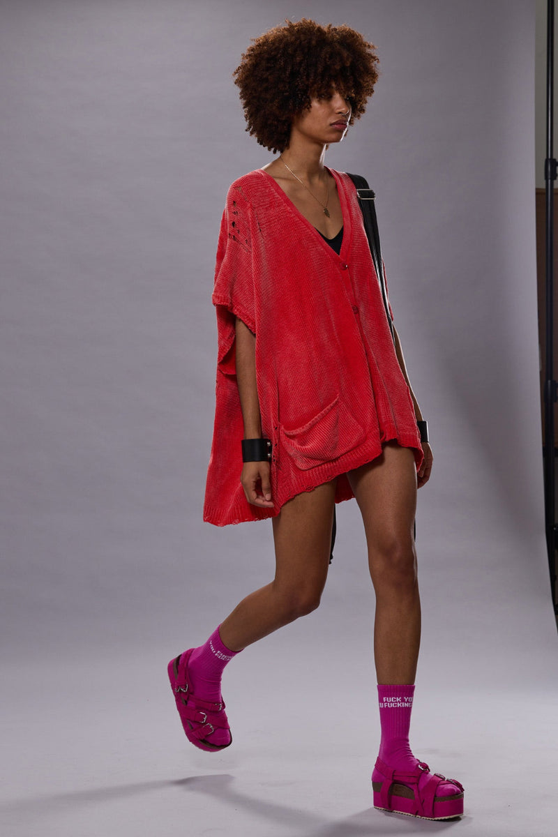 Sleeveless Boxy Cardigans Dress