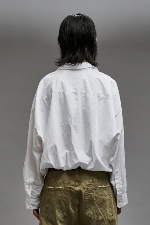 Crossover Bubble Shirt White