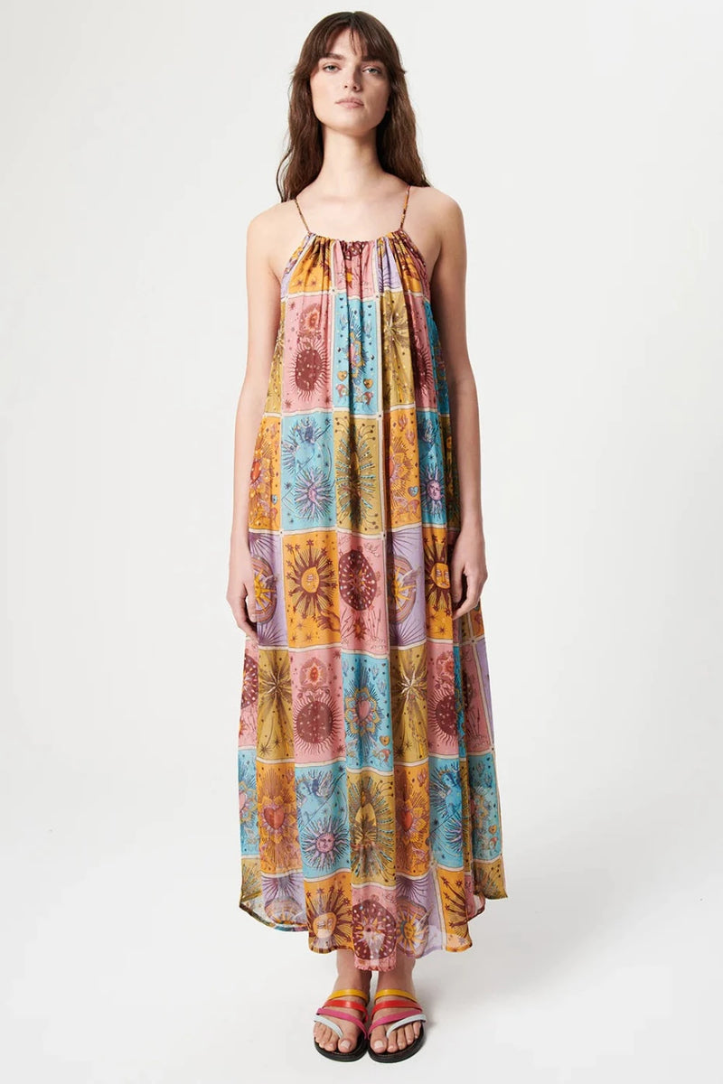 Rain Maxi Dress Sundance Coral CHUFY WOMEN'S MAXI DRESSES CURIO FAENA MIAMI