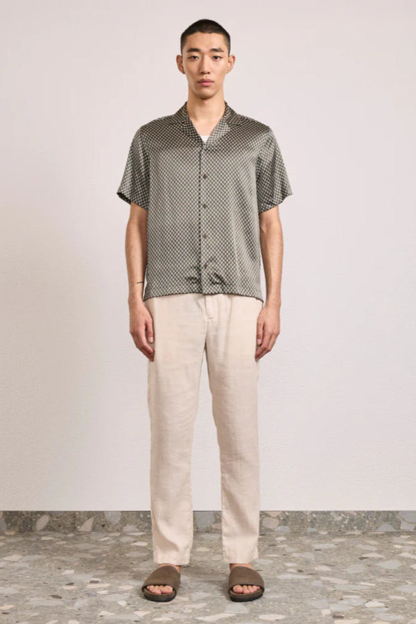 Roberto Silk Copa Micro Print SS Shirt Seawood
