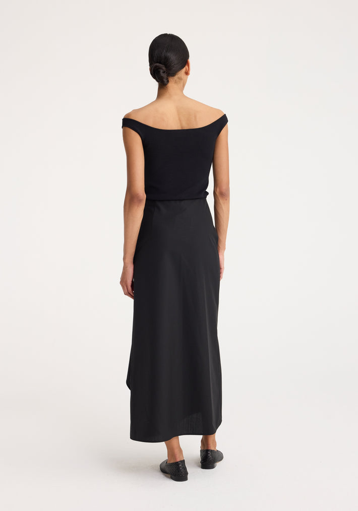 Folded Wool Skirt