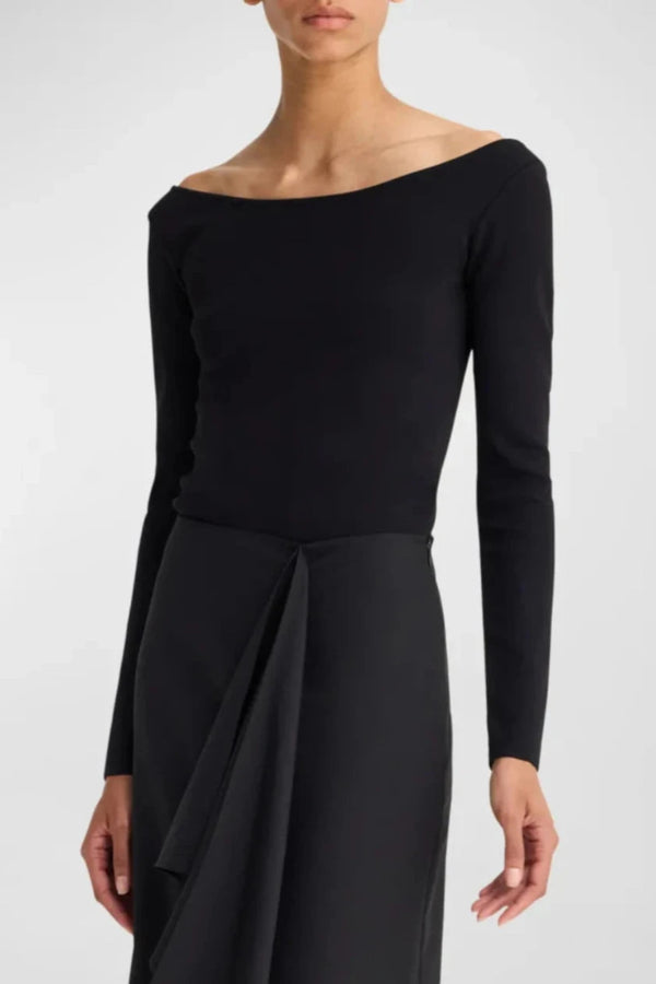 Off Shoulder Knitted Long Sleeve