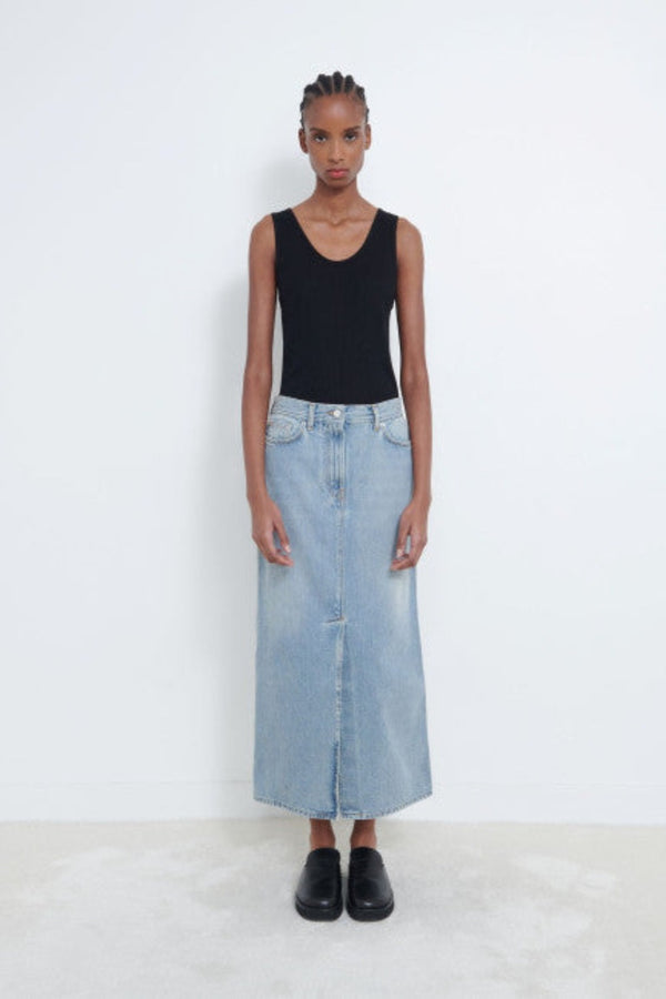 Rona Long Denim Skirt