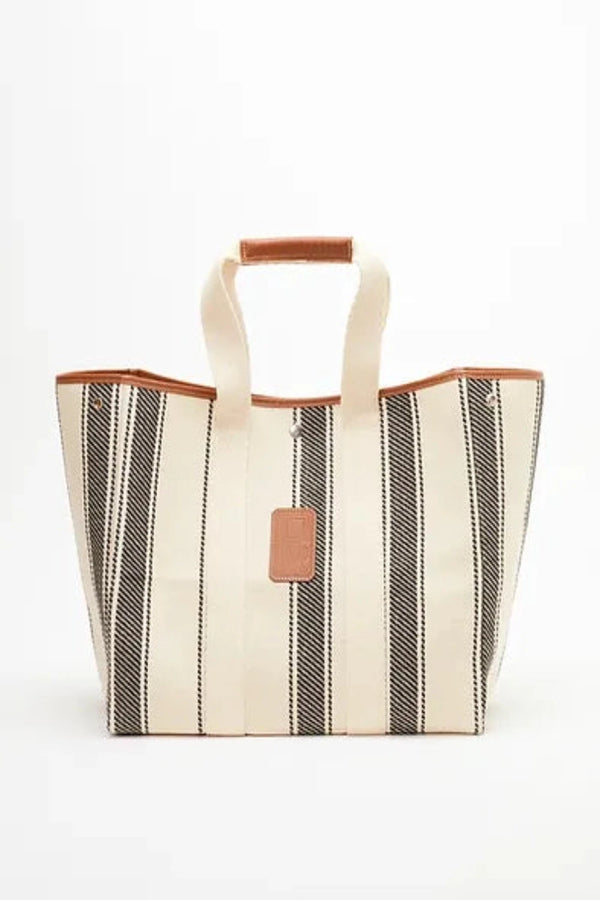 Traversee XL Tote Black Stripe