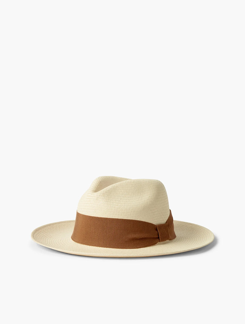 Rafael Panama Hat Wide Ribbon Terracotta