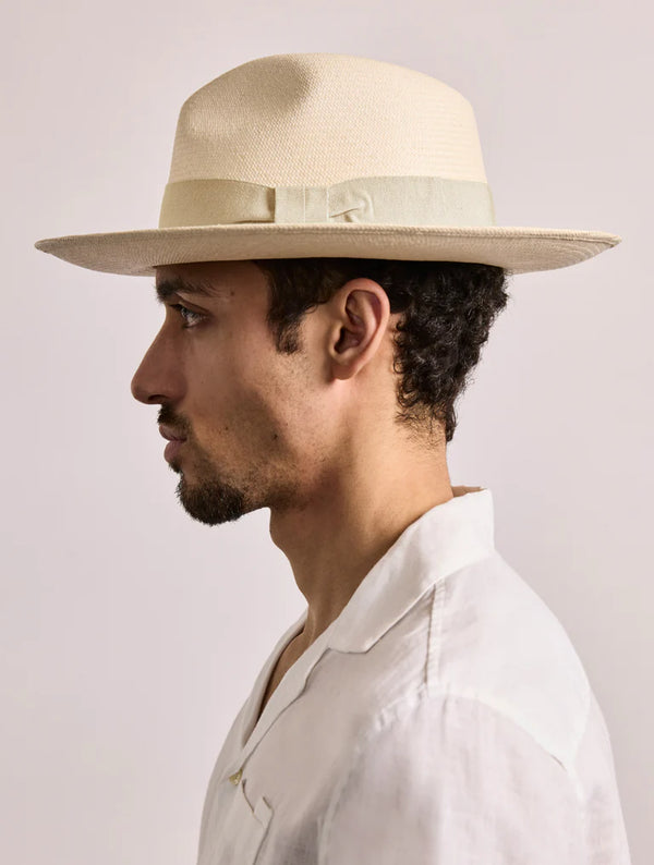 Rafael Panama Hat Wide Ribbon Off White