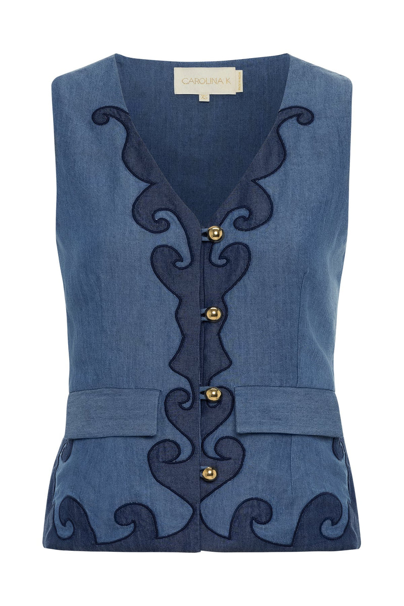 Rebekka Vest Tencel Denim