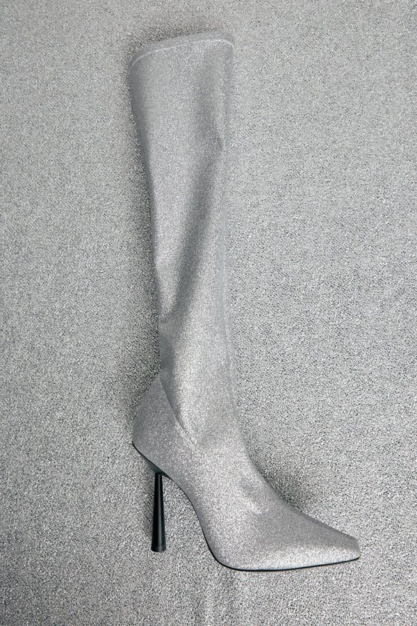 Rosie 8 Silver Glitter Boots